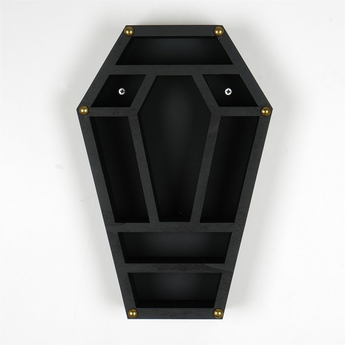 Hanah Home Cry038 Estantería decorativa de pared de madera maciza Negra Hanah Home Cry038 Estantería decorativa de pared de madera maciza Negra